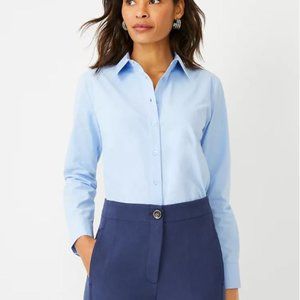NWT | Ann Taylor Relaxed Perfect Shirt | Blue | L